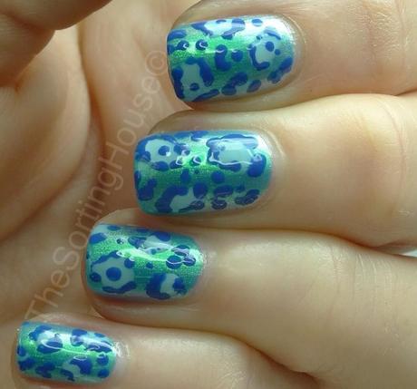 Mermaid Leopard Print Nails