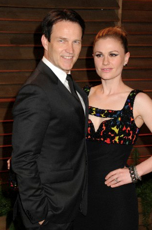 Stephen Moyer and Anna Paquin at Vanity Fair After Oscar Party