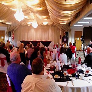 Local business owners met in the Grand Ballroom of the University of Antelope Valley in Lancaster on Friday