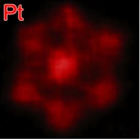 EDX elemental mapping shows platinum-rich edges of a platinum/nickel nanoframe dodecahedron.