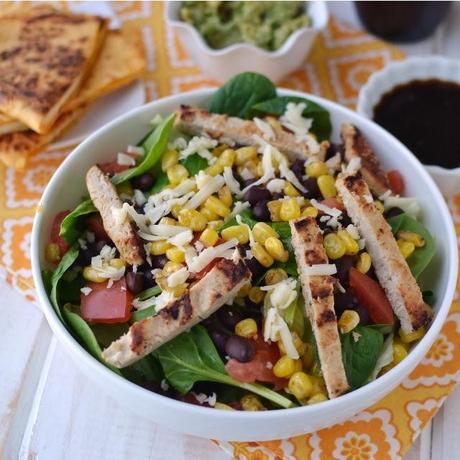 Salad with Black beans & Corn and Citrus Blasamic Vinaigrette