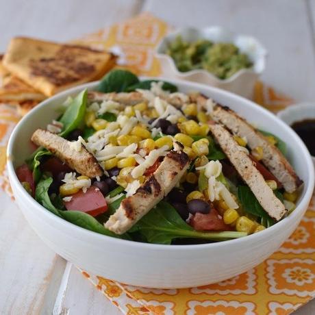 Salad with Black beans & Corn and Citrus Blasamic Vinaigrette