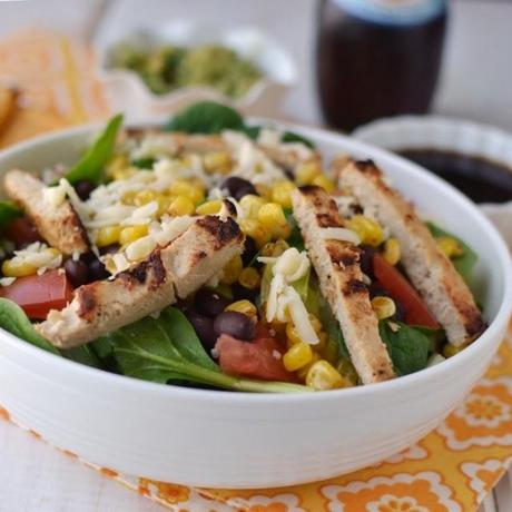 Salad with Black beans & Corn and Citrus Blasamic Vinaigrette