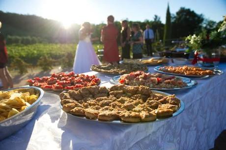 Hearty dishes for vineyard wedding