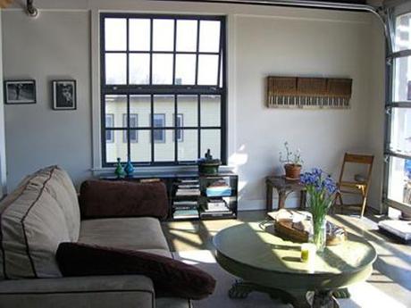 Design Diary: Davis Square Loft With Roof Garden sharon-kitchens-living-room-window