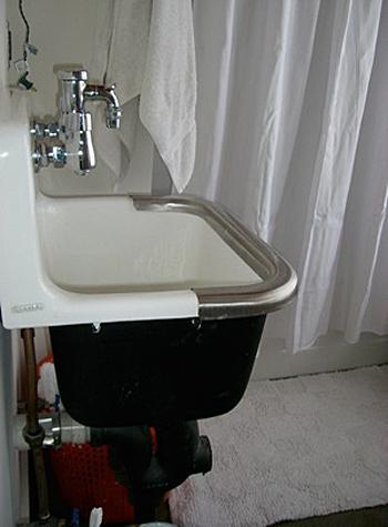 Design Diary: Davis Square Loft With Roof Garden sharon-kitchens-industrial-bathroom-sink