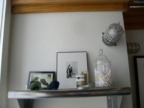Design Diary: Davis Square Loft With Roof Garden sharon-kitchens-bathroom-shelf