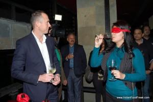 Steve Meckiff during the blindfolded session