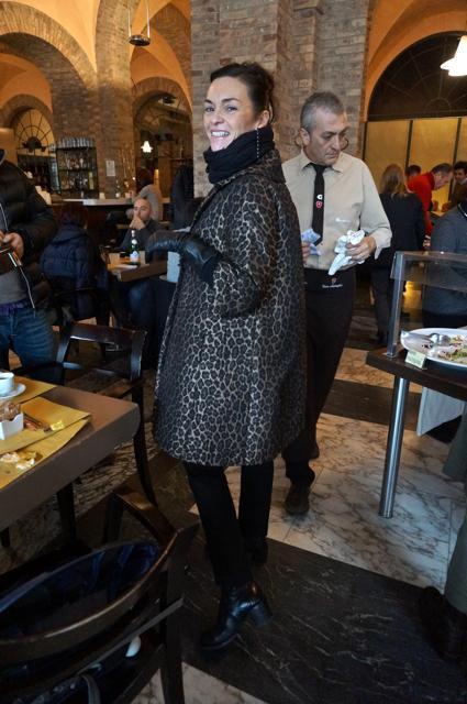 ReasonstoDress.com reasons to dress leopard print coat Leopard Embroidered jacket Caffè Concerto modena Italy real mom street style #streetystyle 