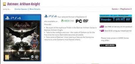 Batman: Arkham Knight announced for PS4, Xbox One & PC