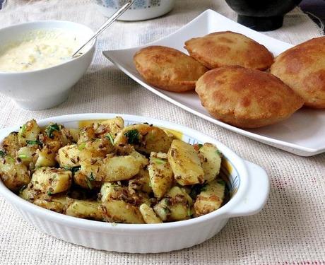 Rajgiri Ki Poori With Jeera Aloo- Fasting Recipe