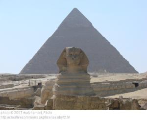 Sphinx and Pyramid