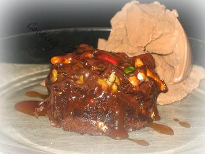 Chocolate Caramel Brownie Pie
