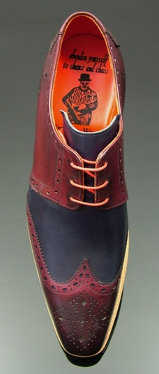 Wine And Nighttime:  Jeffery West Love 4516 Burgundy/Navy Wingtip