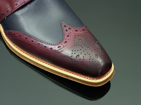 Wine And Nighttime:  Jeffery West Love 4516 Burgundy/Navy Wingtip