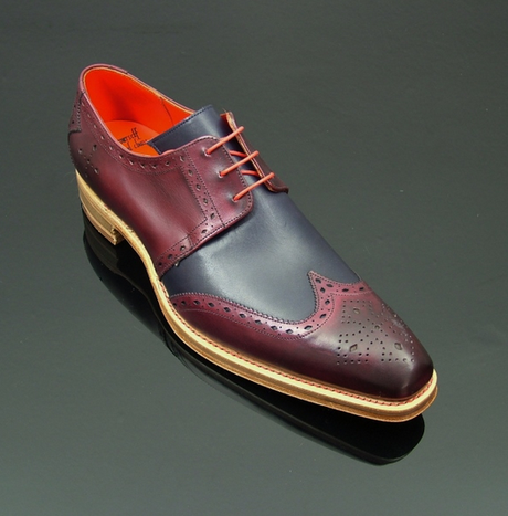 Wine And Nighttime:  Jeffery West Love 4516 Burgundy/Navy Wingtip