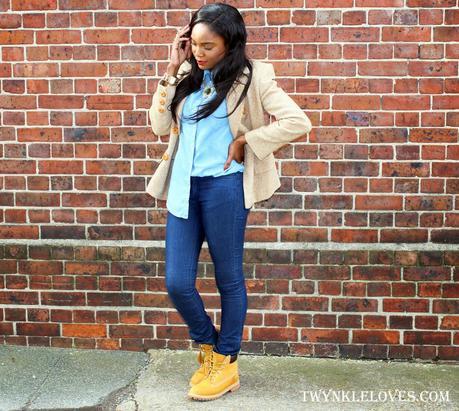 Today I'm Wearing: Double Denim + Gold Overload