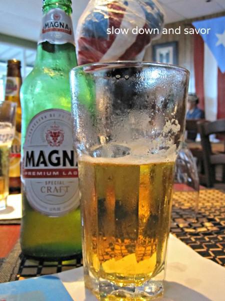 Magna, made by the Medalla folks, is more of a premium beer. It's delicious, and lager-esque.