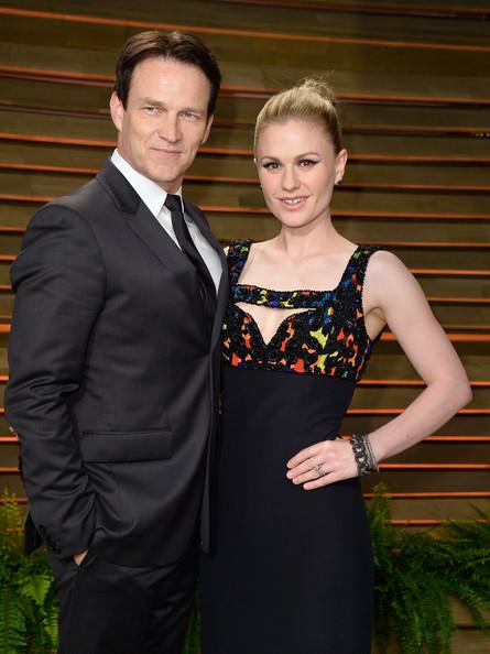Anna Paquin and Stephen Moyer Vanity Fair Oscar Party 2014 Pascal le Segretain Getty