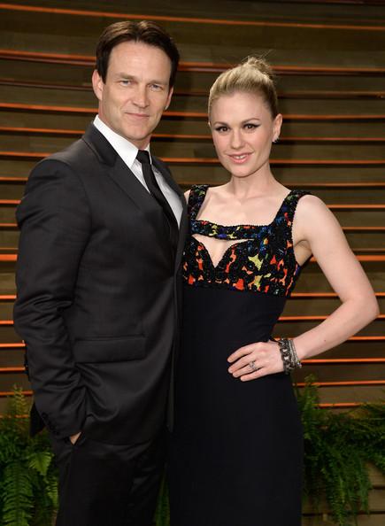 Anna Paquin and Stephen Moyer Vanity Fair Oscar Party 2014 Pascal le Segretain Getty 2