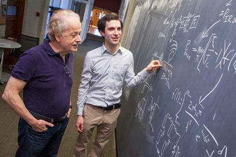 Harvard physicists Federico Capasso (left), Steven J. Byrnes (right), and Romain Blanchard propose a new way to harvest renewable energy
