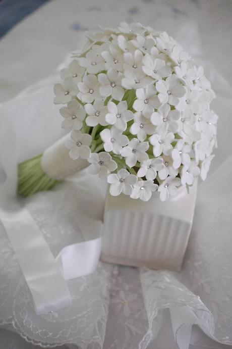 Stephanotis wedding bouquet for a bride in UK