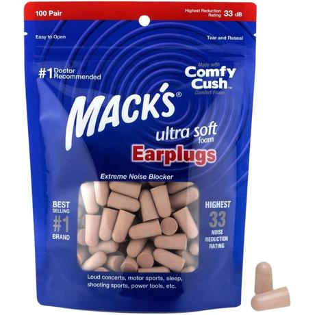 camping sleep comfort mack s ultra soft foam ear plugs