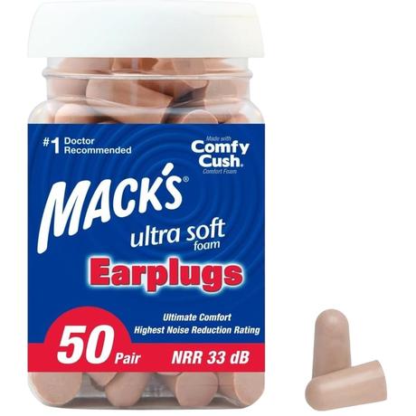 camping bedding extras macks ultra soft foam earplugs 50 pair