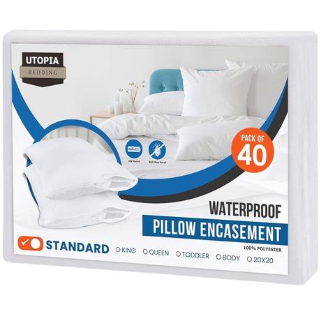camping bedding extras utopia bedding set of 2 waterproof pillow protectors with zipper standard size
