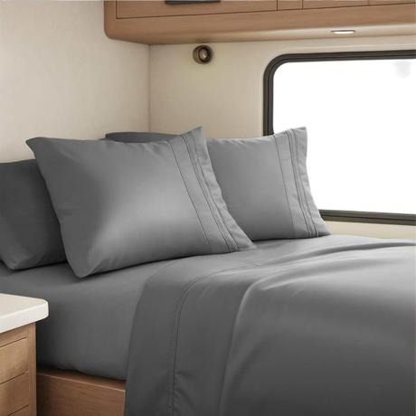 camping bedding extras clara clark rv queen sheets 6 piece rv sheets set hotel luxury sheets for rv bunks super soft bedding set short queen