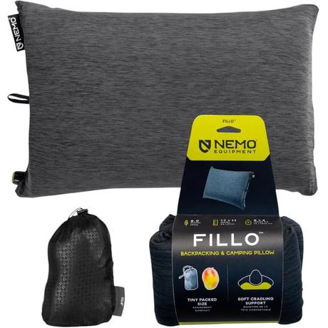 camping pillows nemo fillo king luxury camping pillow