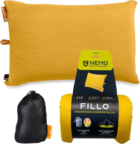 camping pillows nemo fillo backpacking and camping pillow