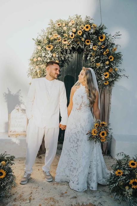 Rustic Fall Wedding Lefkada Sunflowers