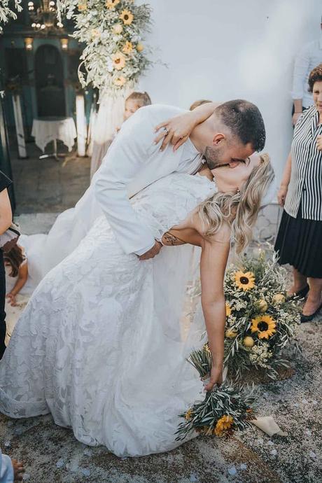 Rustic Fall Wedding Lefkada Sunflowers
