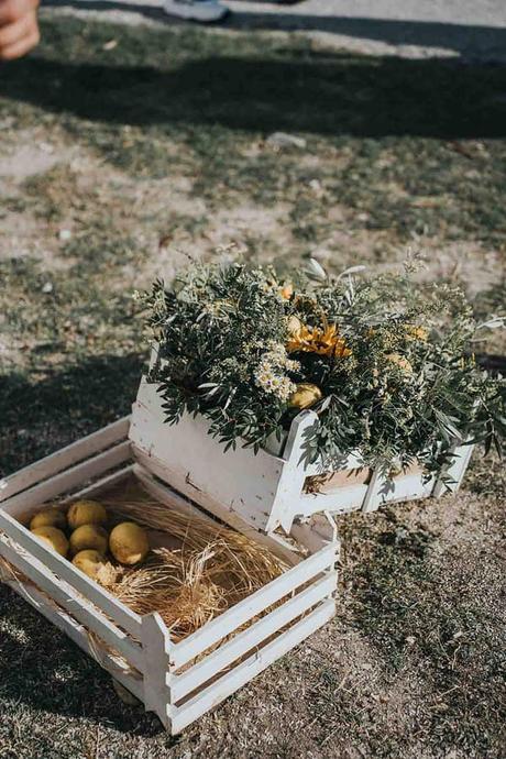 Rustic Fall Wedding Lefkada Sunflowers