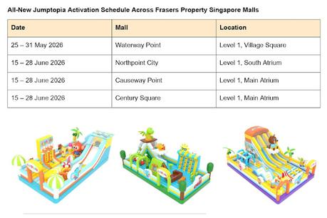 June Holiday Fun Takes Over Frasers Property Malls With Giant Inflatables & Ninja Challenges