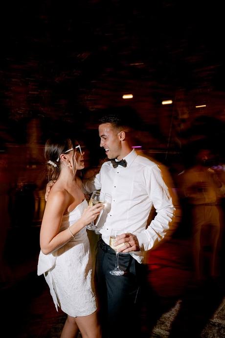 Crete Destination Wedding White Floral Details