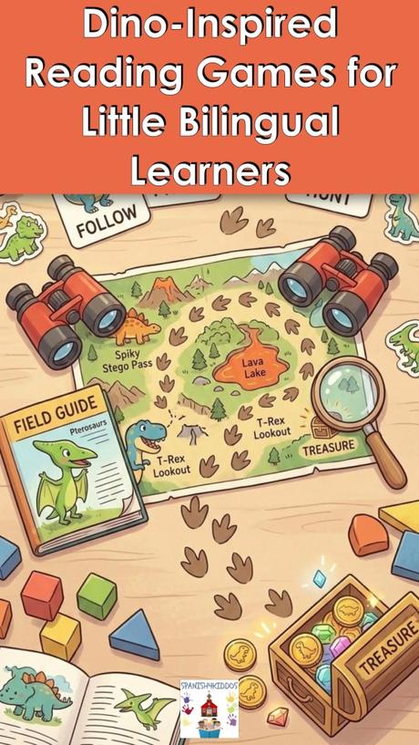 Dinosaur Theme Spanish Sight Words for Early Readers