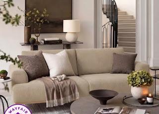 Neutral cream sofa from Wayfair