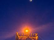 Celestial Conjunction Evocative Temple Photo