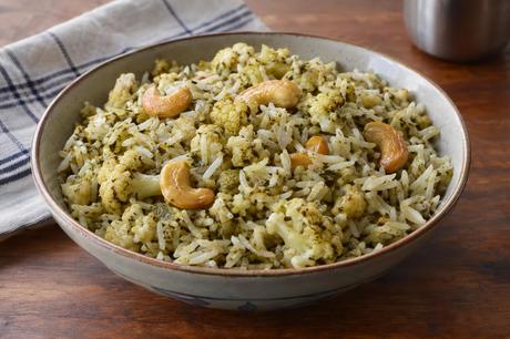 Cauliflower Mint Rice Homemade Cauliflower and Mint Rice, ready to serve