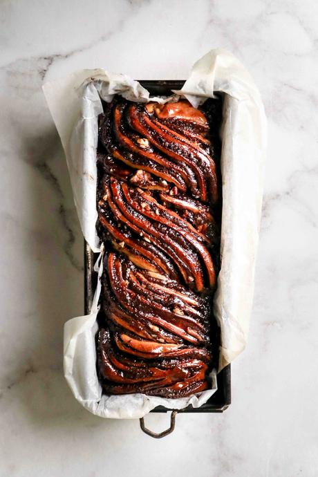 Dark chocolate and pecan babka Dark chocolate and pecan babka