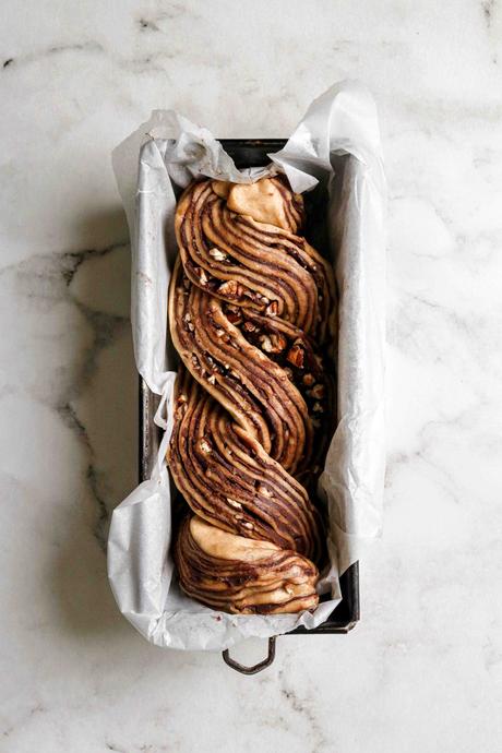 Dark chocolate and pecan babka Dark chocolate and pecan babka