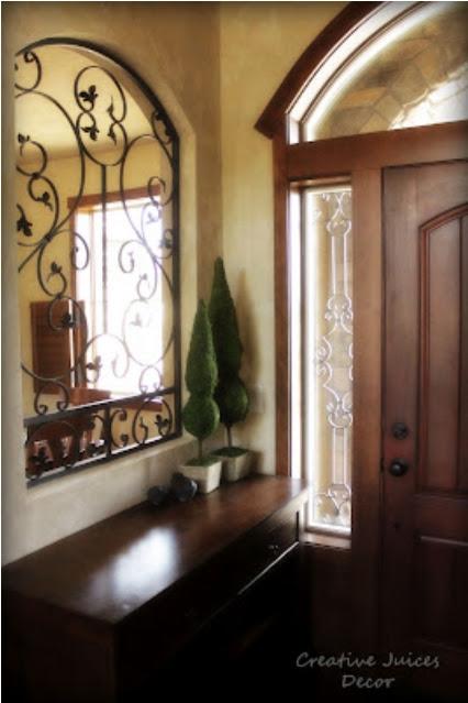 Entryways w iron decorative window inside