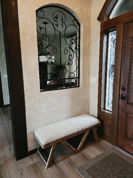 Decorative iron faux window inside my home