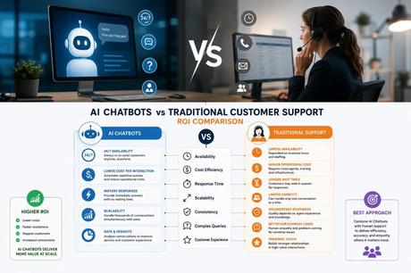 AI Chatbots vs Traditional Customer Support: ROI Comparison