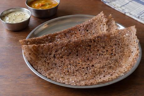 Ragi Rava Dosa Homemade Ragi Rava Dosa, ready to serve