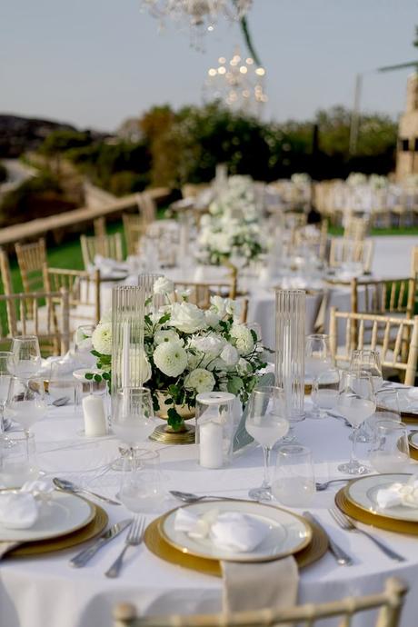 Timeless Destination Wedding Athens White Florals