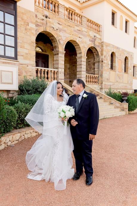 Timeless Destination Wedding Athens White Florals