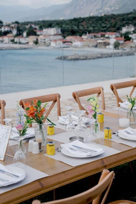 Romantic Summer Wedding Kalamata Orange Details